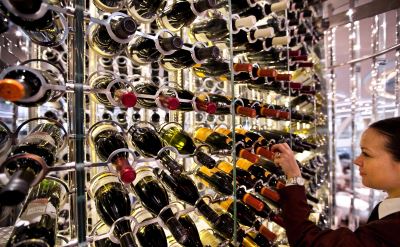 Celebrity Solstice wine rack